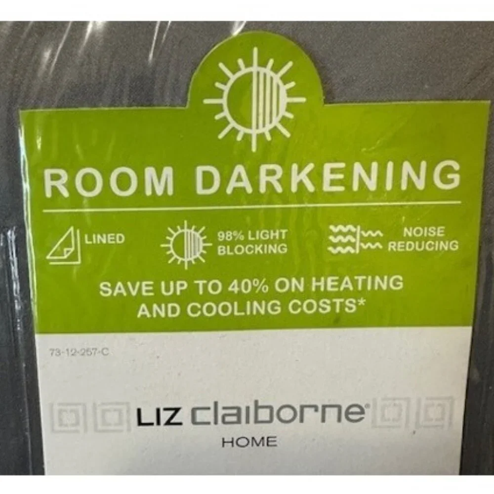 Liz Claiborne Home Kathryn grommet panel curtains, gray, 4 panels